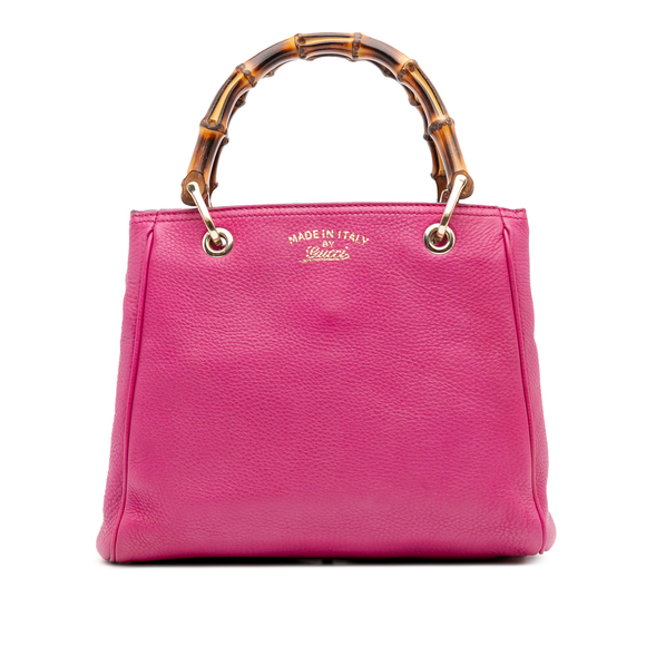 Pre-Loved Gucci Small Calfskin Bamboo Shopper Satchel - Picture 1 of 12